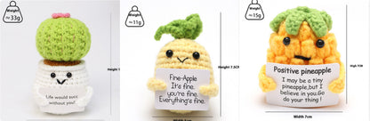 Wool Crocheted Positive Energy Potato Facial Expression Package Wool Fruit
