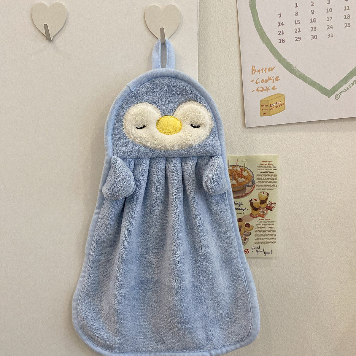 Towels Can Hang Coral Fleece Absorbent Towels to Wipe Face Bathroom Children