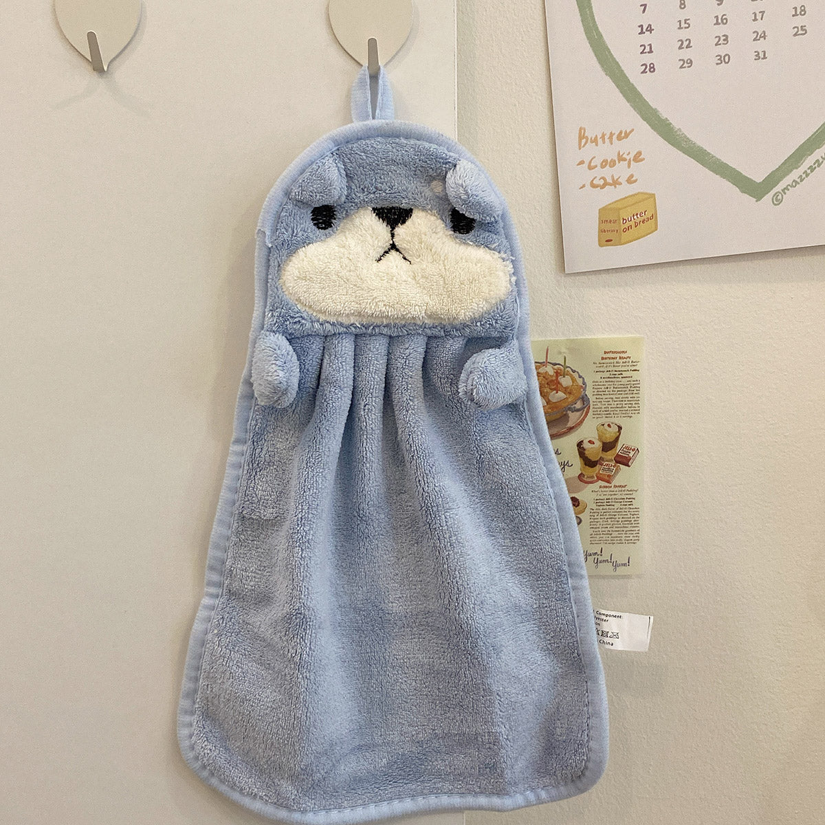 Towels Can Hang Coral Fleece Absorbent Towels to Wipe Face Bathroom Children