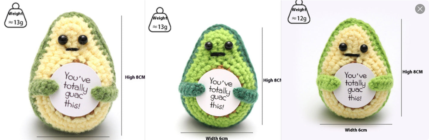 Wool Crocheted Positive Energy Potato Facial Expression Package Wool Fruit