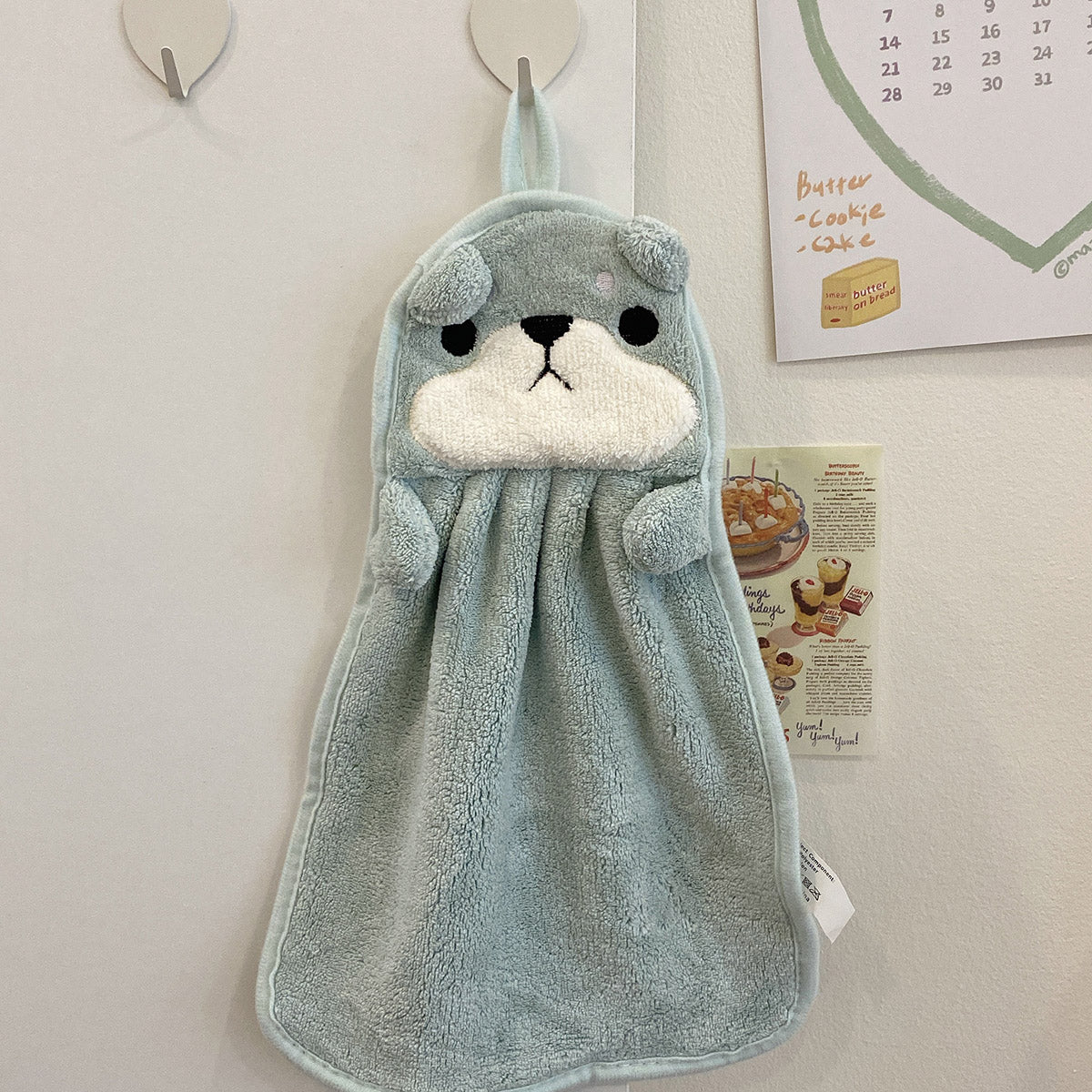 Towels Can Hang Coral Fleece Absorbent Towels to Wipe Face Bathroom Children